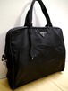 美品◆PRADA プラダ A4対応 ビジネス可 ユニセックス カデナデザイン 書類 ハンドバッグ ブリーフ ケース 黒◆ ビジネスシーンでも大活躍♪