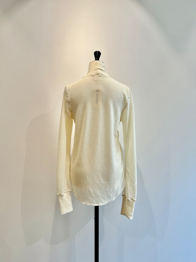 jonnlynx/JL225-CT825 WOOL RIB HIGH NECK TEE White