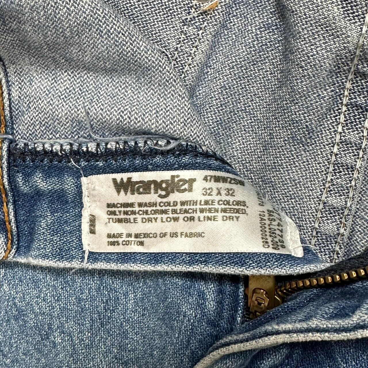 W32×L32】wrangler デニムパンツ 革パッチ | 古着屋OLDGREEN