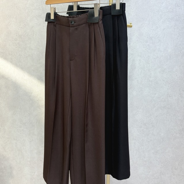 【cafune;】POWDER TWILL TUCK PANTS