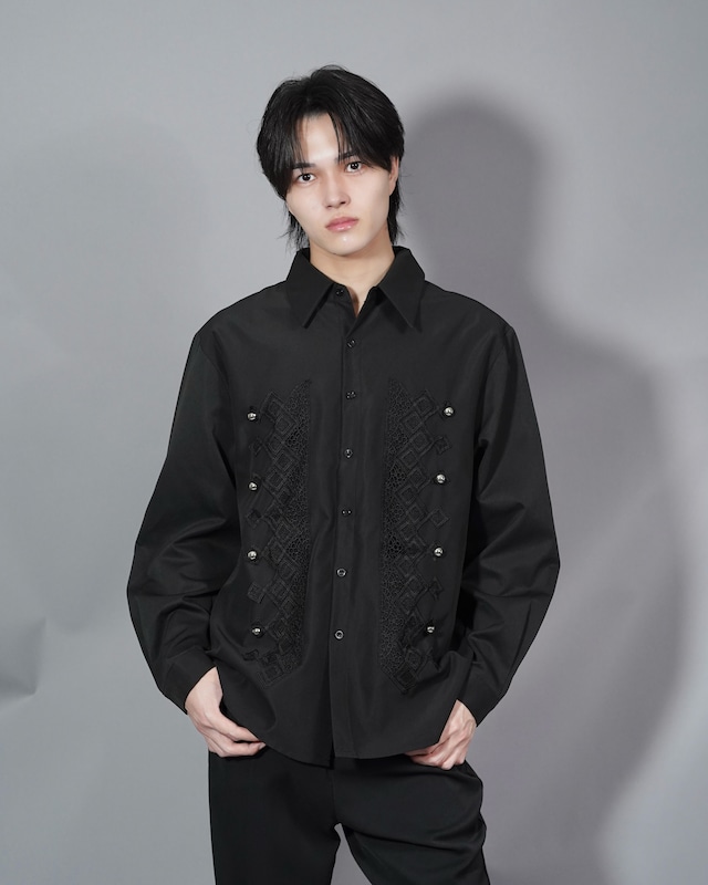 【ALUDE SELECT 】Front hook henry long sleeve(2color）