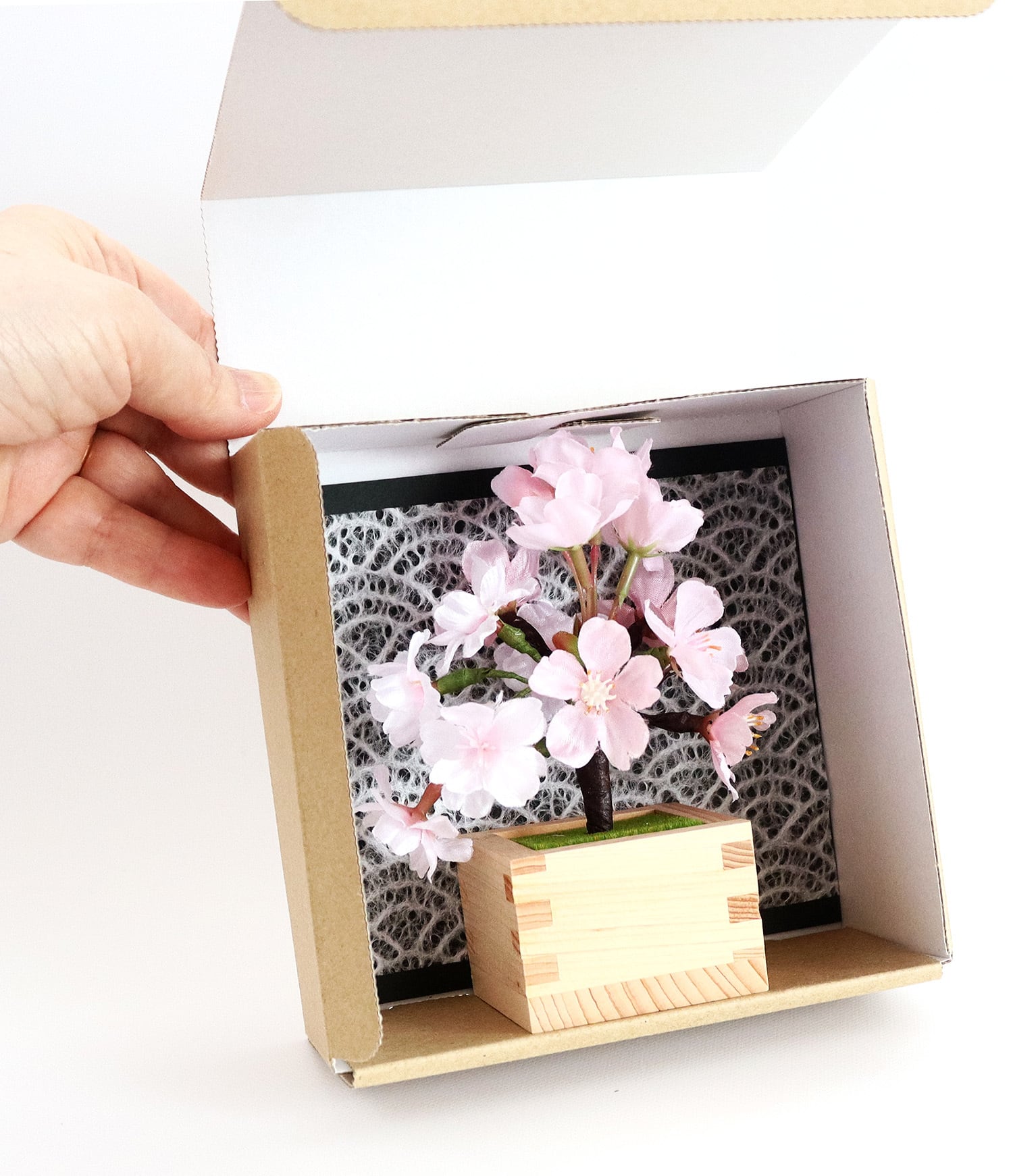 ミニ盆栽＞枡入り桜 雅・MIYABI 日本の春を永遠にお届けします | hana