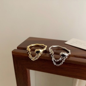 double chain cool design ring N20520