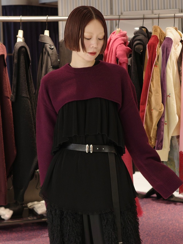 【26AW | WOMEN】ENFOLD エンフォルド / トップス / CROPPED-PULLOVER  300JA170-2021