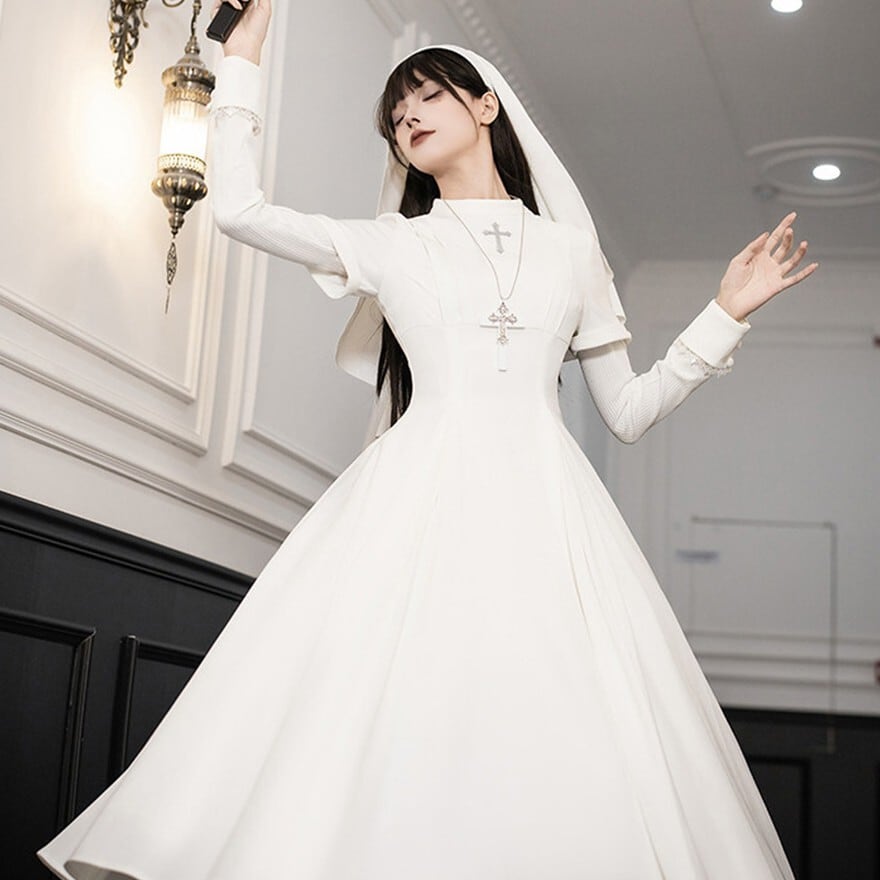 ゴシックロリータ｜修道女スタイルのケープドレスが主役 ロングOP5点