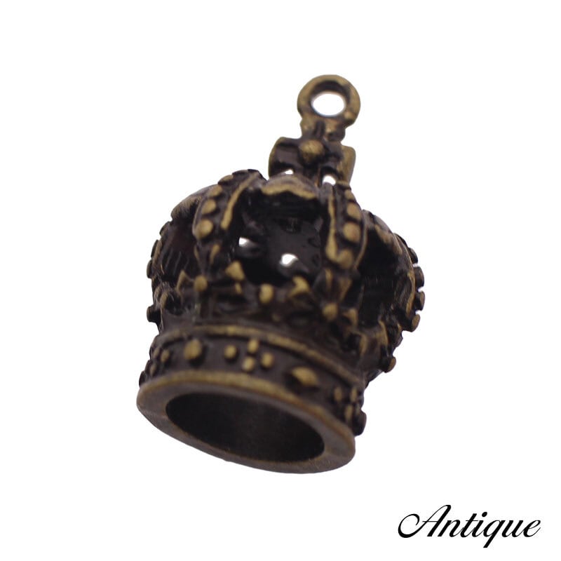 アクセサリー パーツ チャーム 王冠 立体 クラウン 10個 ハンドメイド