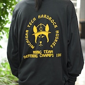 92's husky print long sleeve college tee