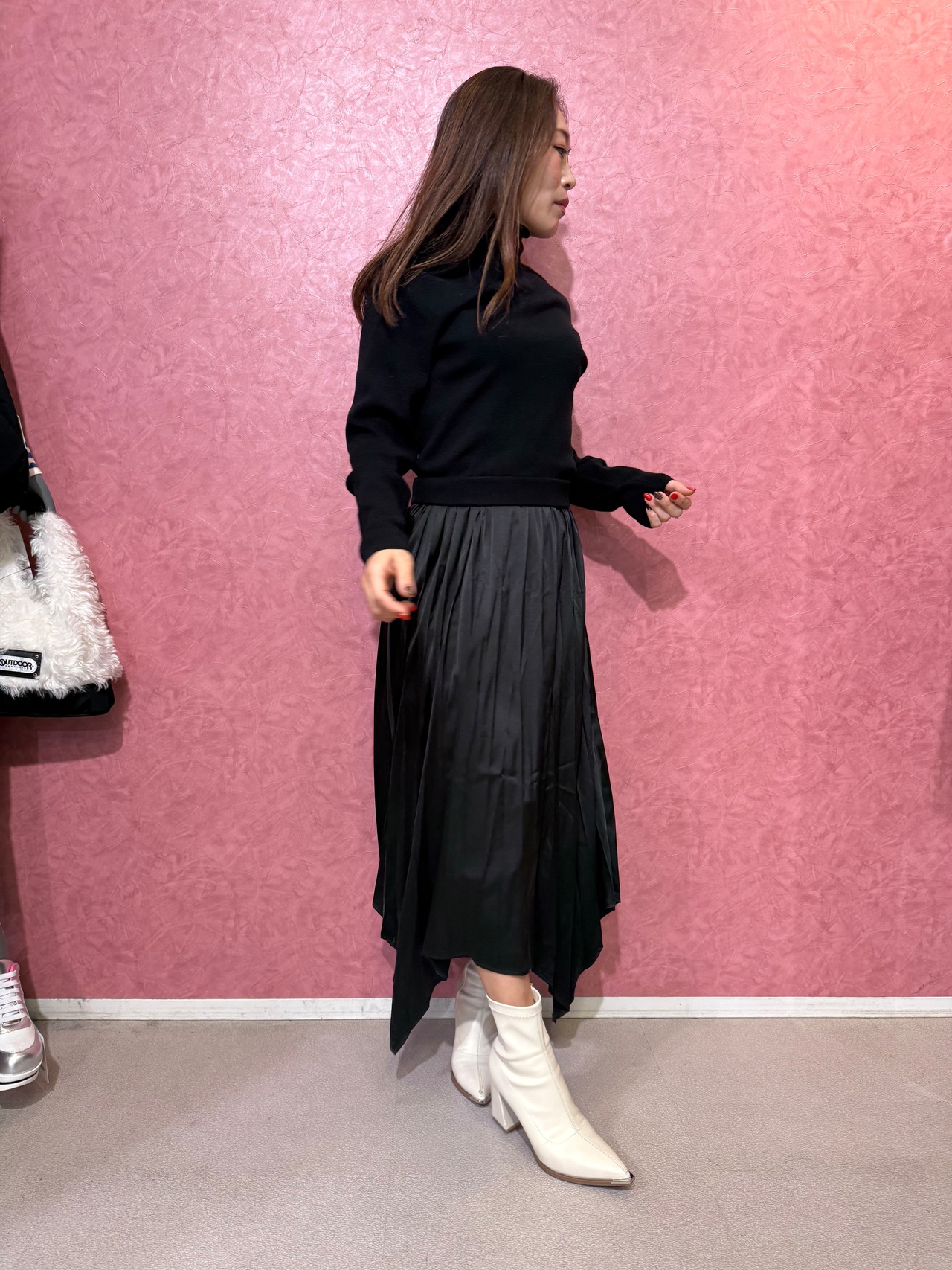 ミカーレミカーレ MICALLEMICALLE　タートルニットドッキングワンピース