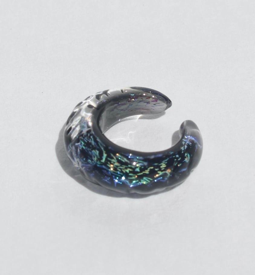 ガラス イヤーカフ '銀河' | SHANTI GLASS