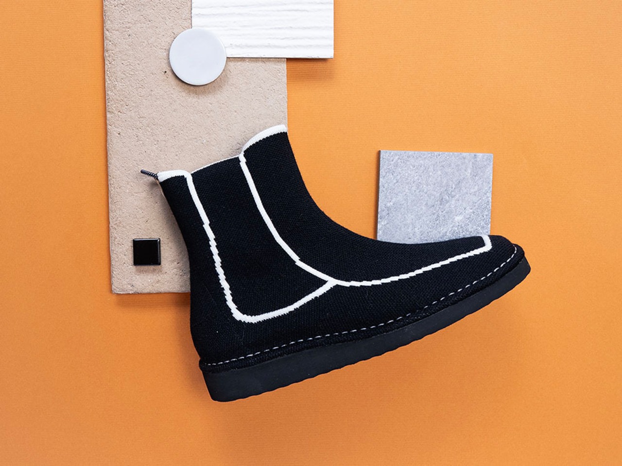 squareboots-TRACE / BLACK