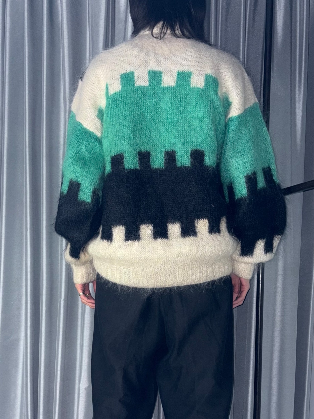 unknown vintage native pattern mohair sweater