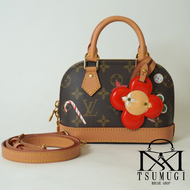 LOUIS VUITTON ルイヴィトン モノグラム・ヴィヴィエンヌ ナノアルマ 2WAYハンドバッグ  M12199 ブラウン