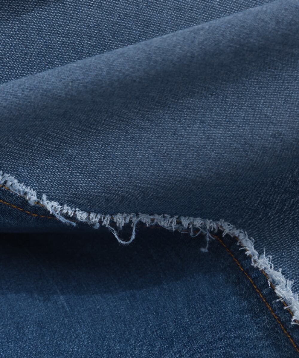 D262106 デニム切替ワイドパンツ / Denim Panel Wide Pants | meme