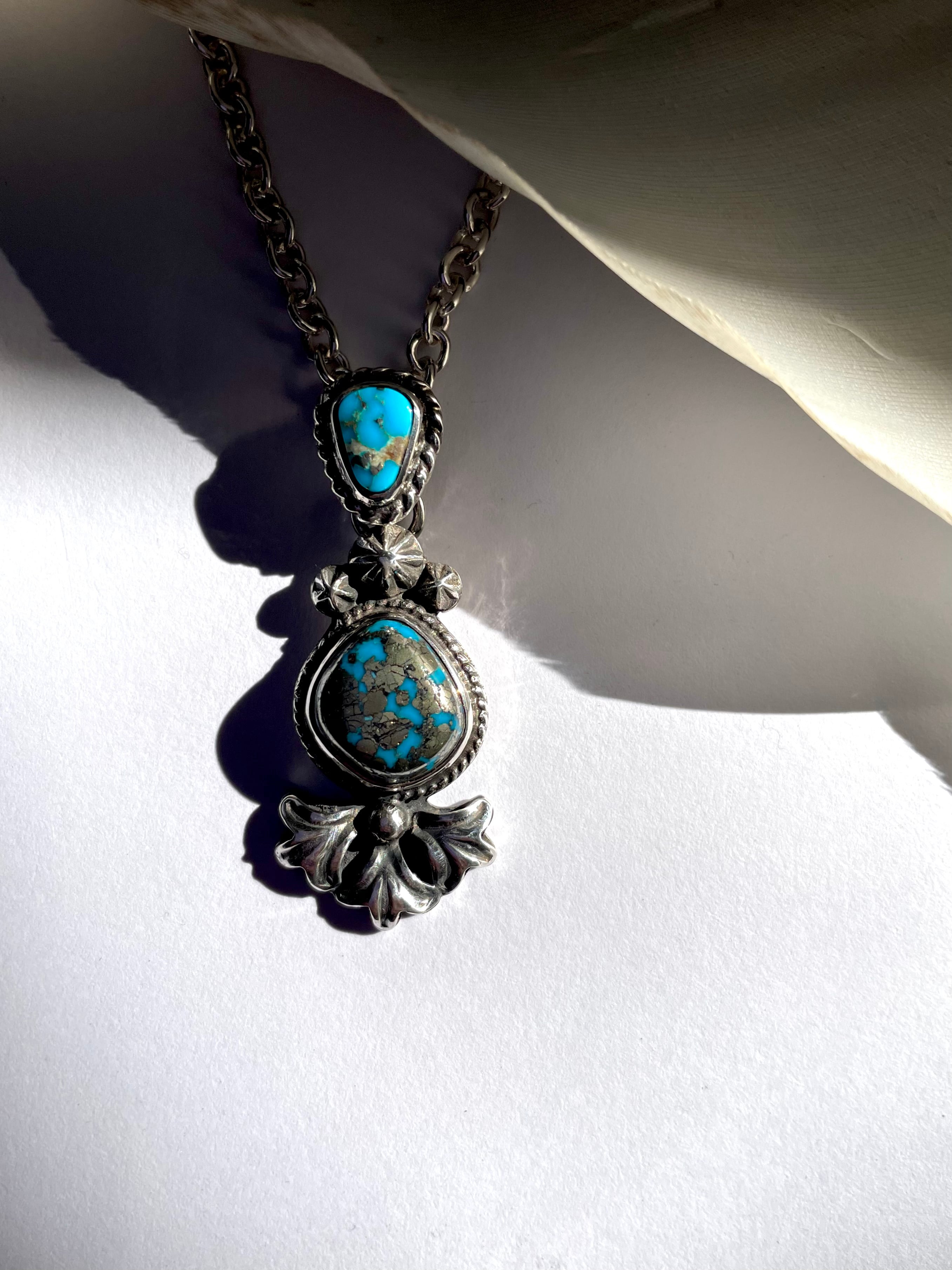 high-grade Morenci & Sonoran Rose turquoise PD