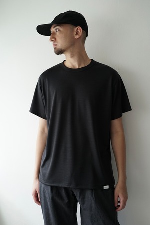 Super140s Washable Wool DC_Jersey / RF Wool Tee (DARKNESS)