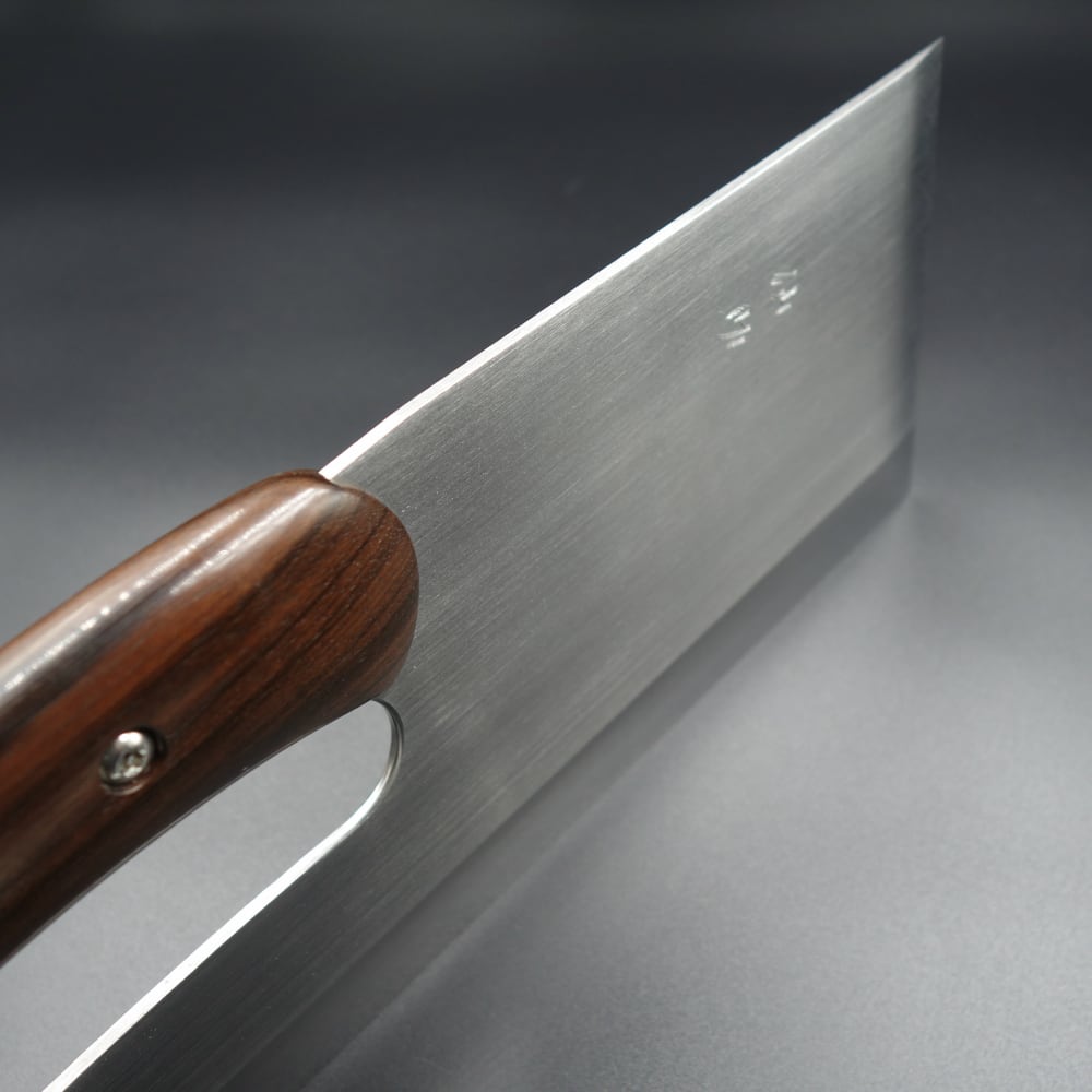 仙助 包丁 菜切包丁 165mm 安来鋼青紙２号 黒打ち 寿檀八角柄 ② 菜切 仙助 菜切 包丁 165mm 安来鋼 青紙2号 墨流し 紫檀シノギ柄