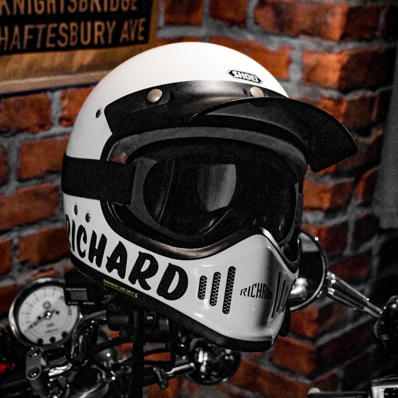 SHOEI EX-ZERO用 オリジナル名入れデカール + イナズマ | Richard-Handmade