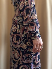 paisley sheer import maxi dress-5242-5