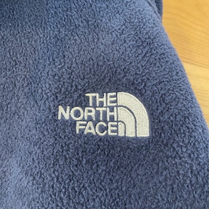 【THE NORTH FACE】フリースジャケット ネイビー バックロゴ 刺繍ロゴ メンズM アウトドアウェア アメリカ古着