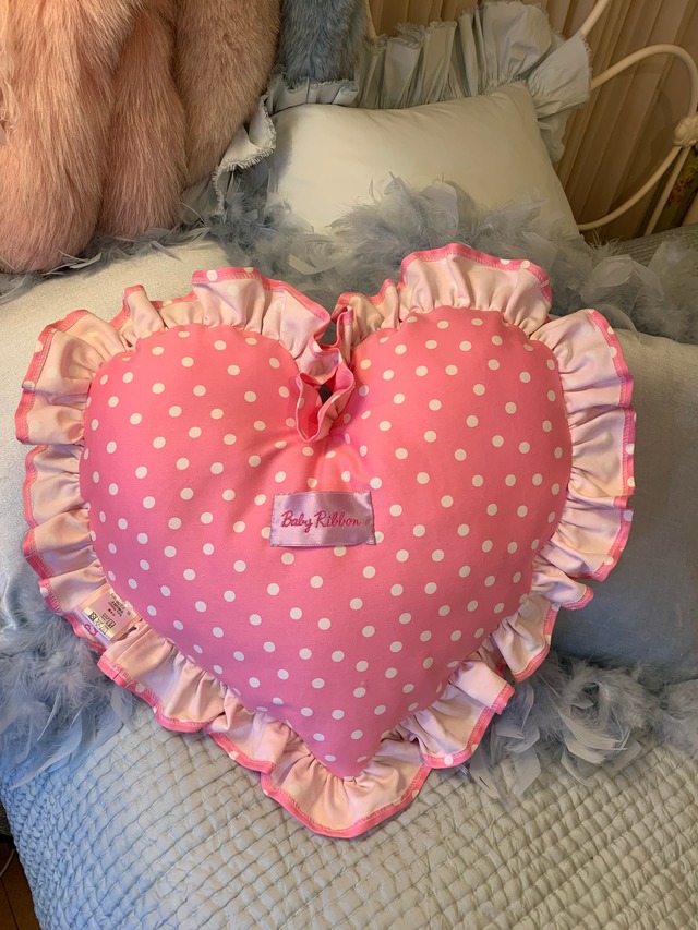 ピンクハートクッション (220419)