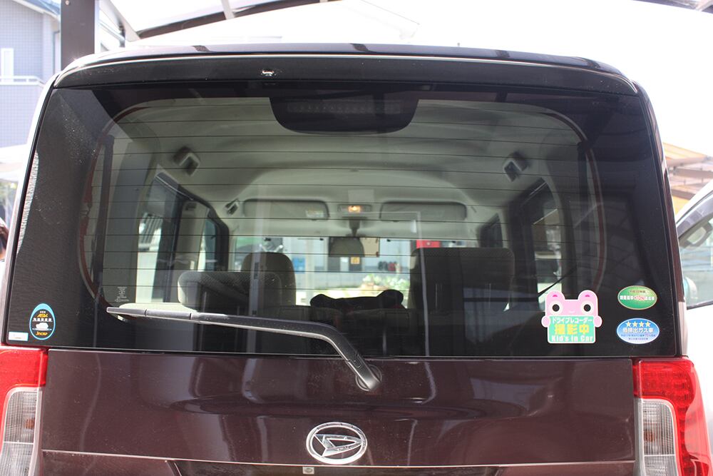 ドライブレコーダー撮影中&Kid's in Carステッカー 「もものドラレコ&Kid's in ステッカー」【反射素材】【UVカット】※送料無料 dr-stk8-k