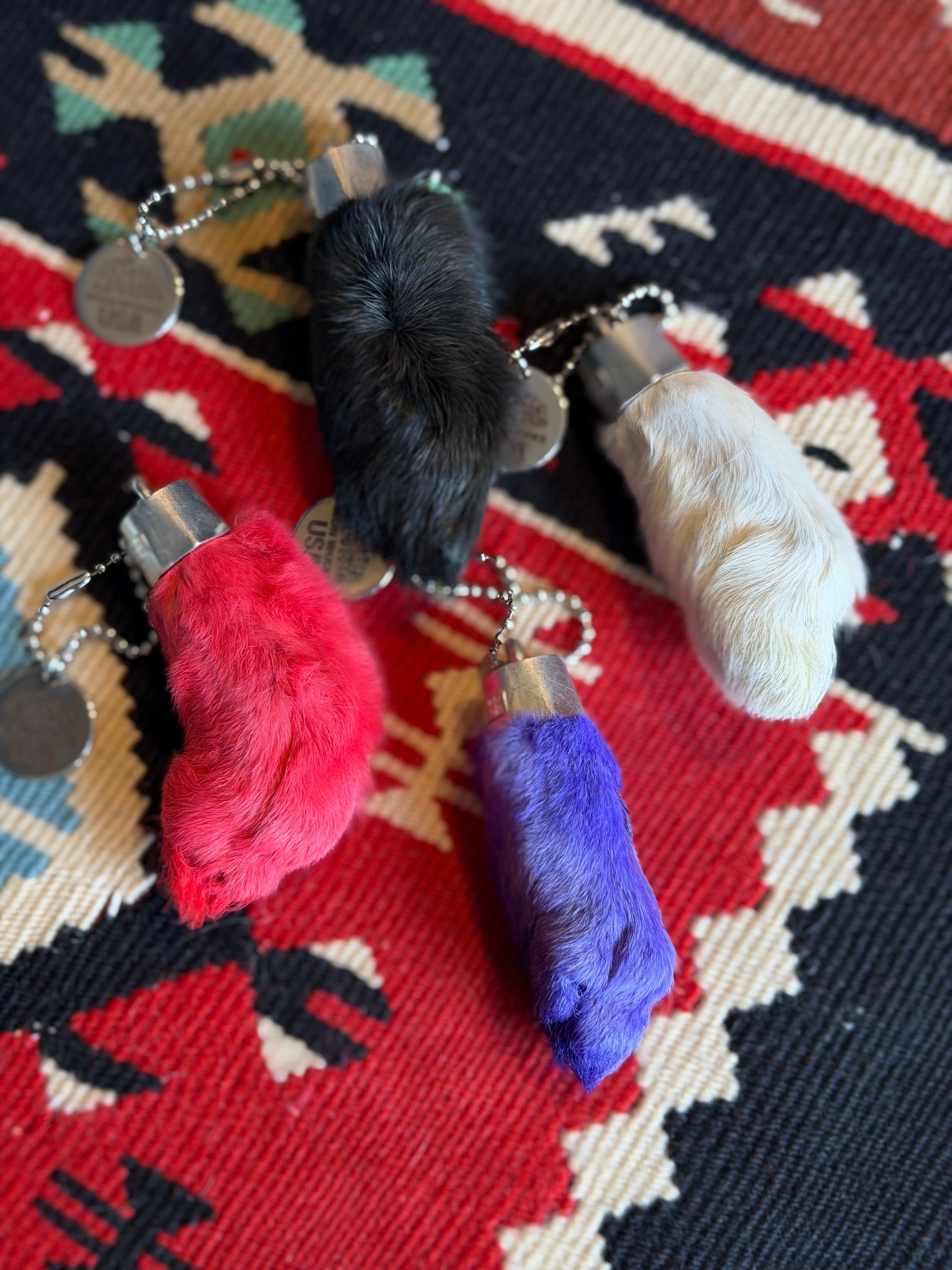 RABBITS FOOT KEY CHAIN 
