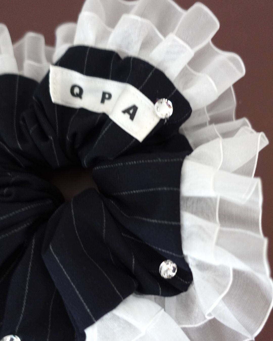 Wool Stripe ChouChou – Bijou 20cm Round Lace Big Chou Chouラウンド