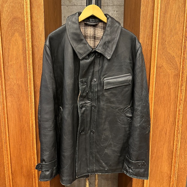 50~60S FRENCH VINTAGE CORBUSIER LEATHER JACKET EGF 56 ⑧