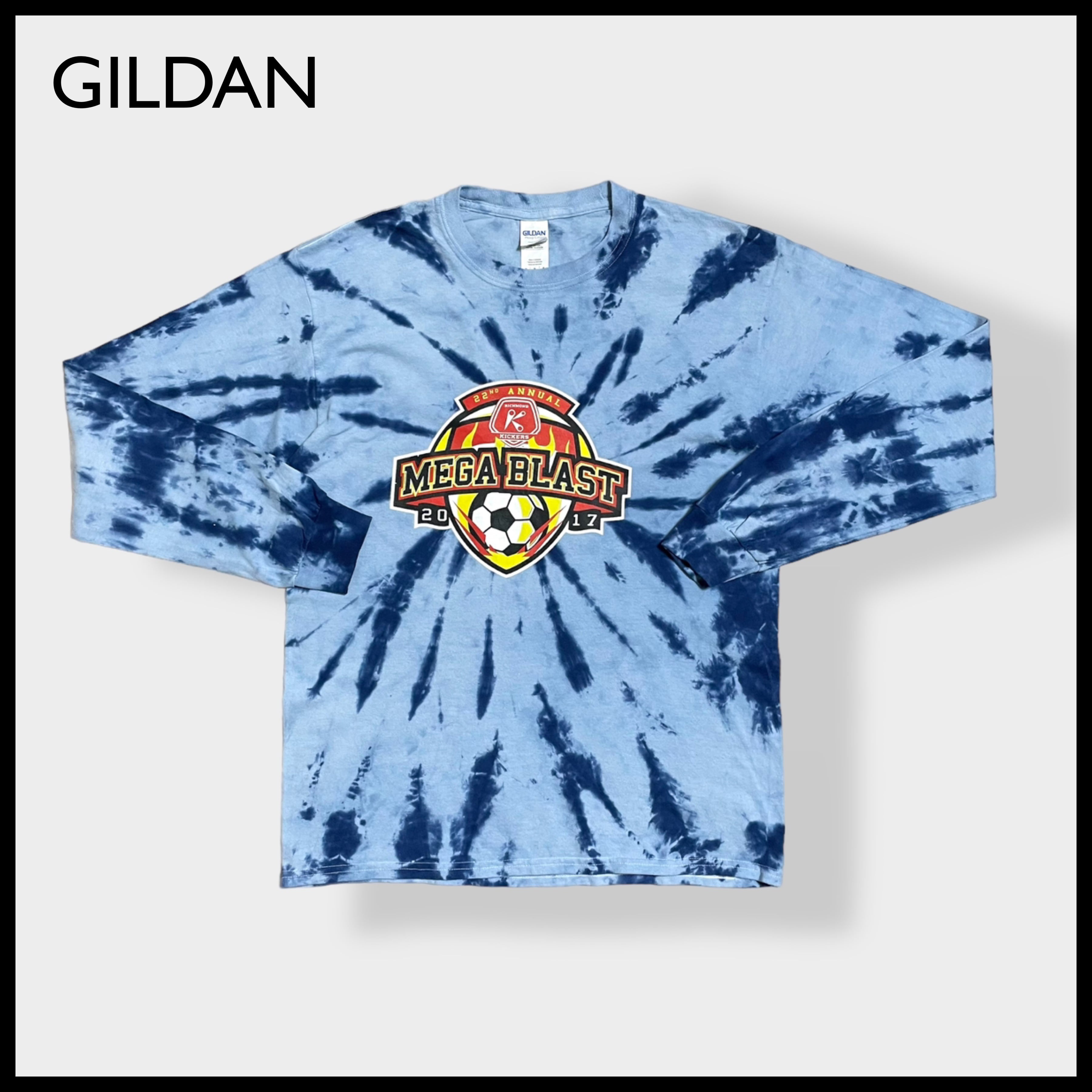 GILDAN】タイダイ柄 ロンt 長袖Tシャツ ロングTシャツ サッカークラブ ...