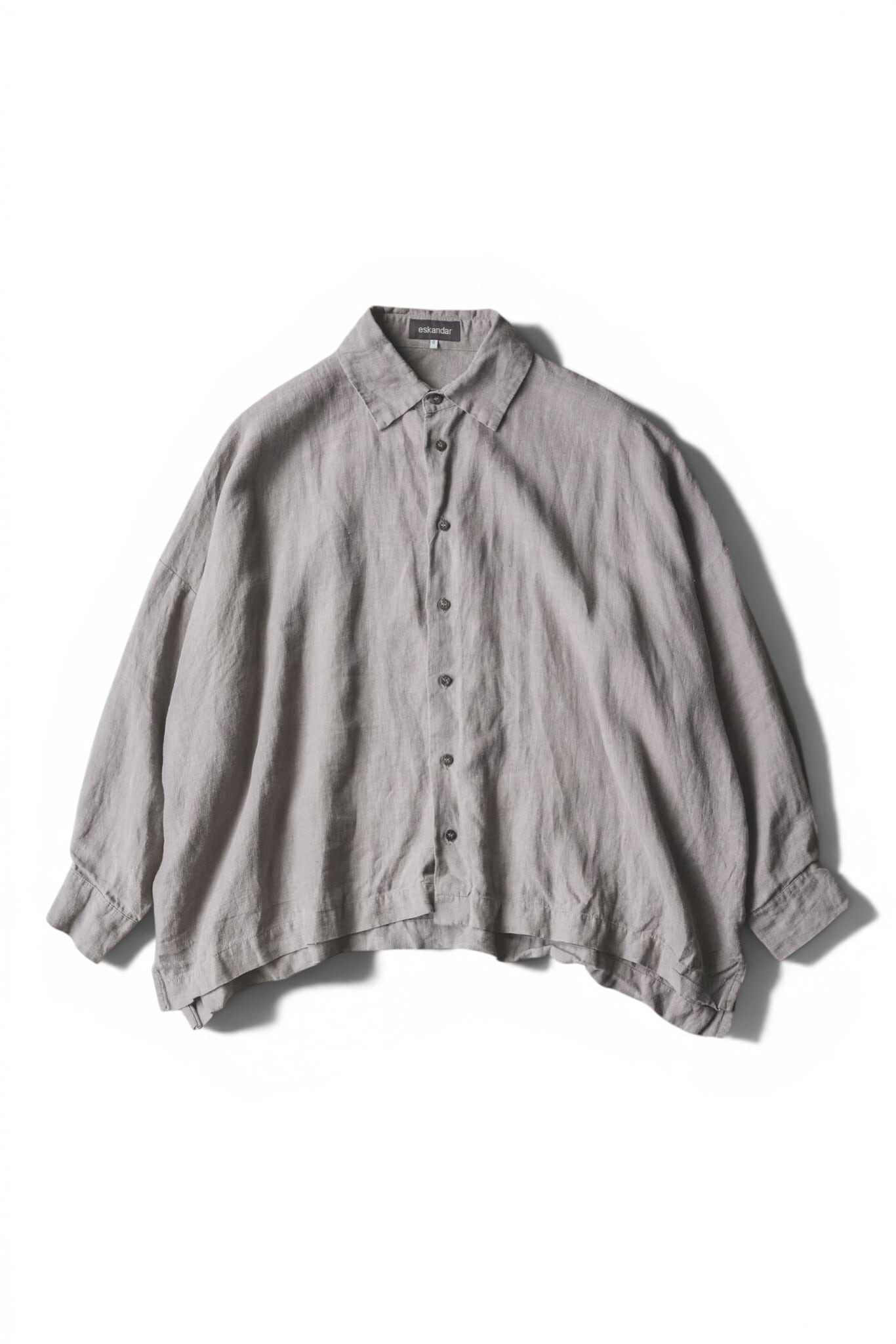90s eskandar グレー リネンシャツ size0 vintage 90's 