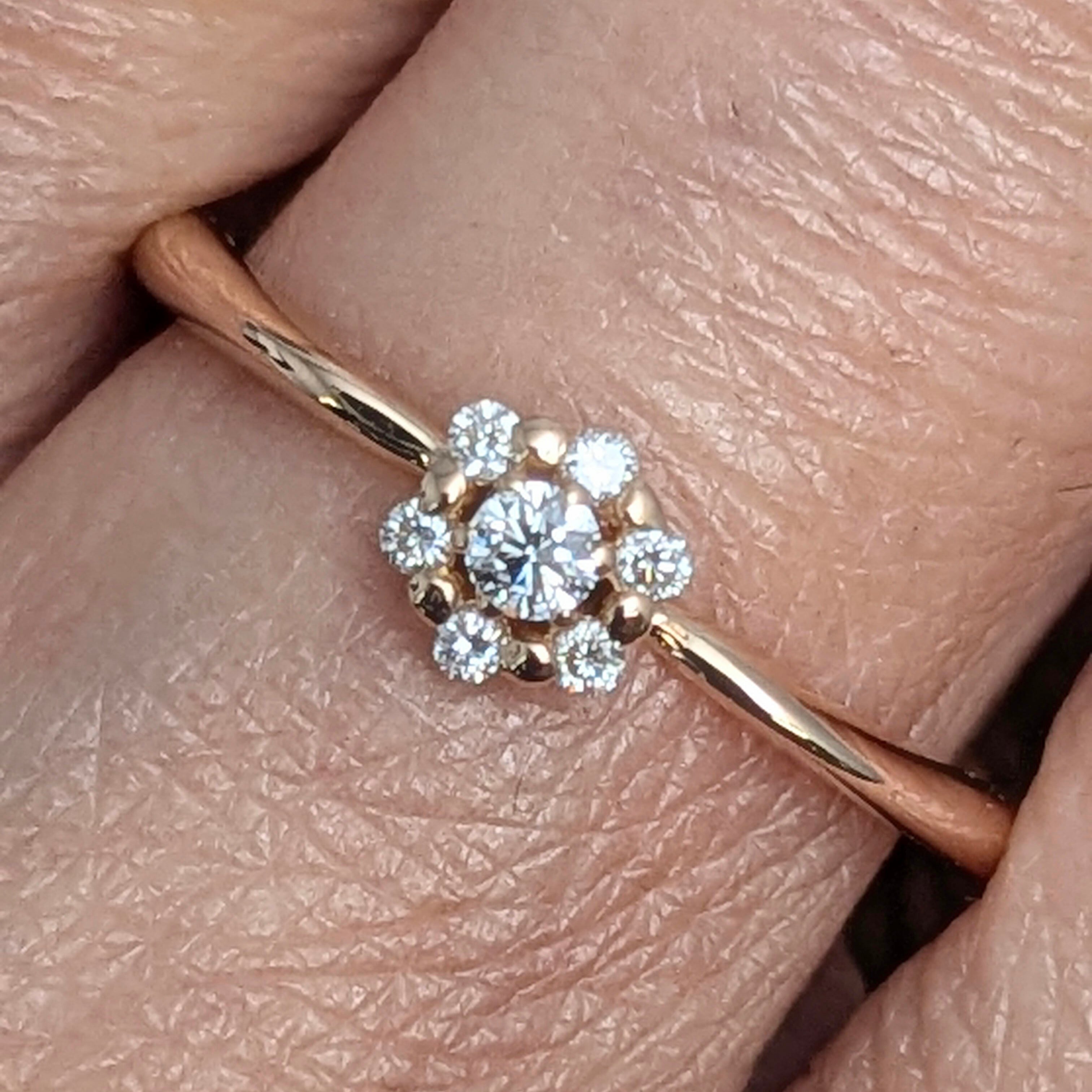 K18ダイヤリング ダイヤモンド 0.07ct 【PRO207676】 | CollectJewel