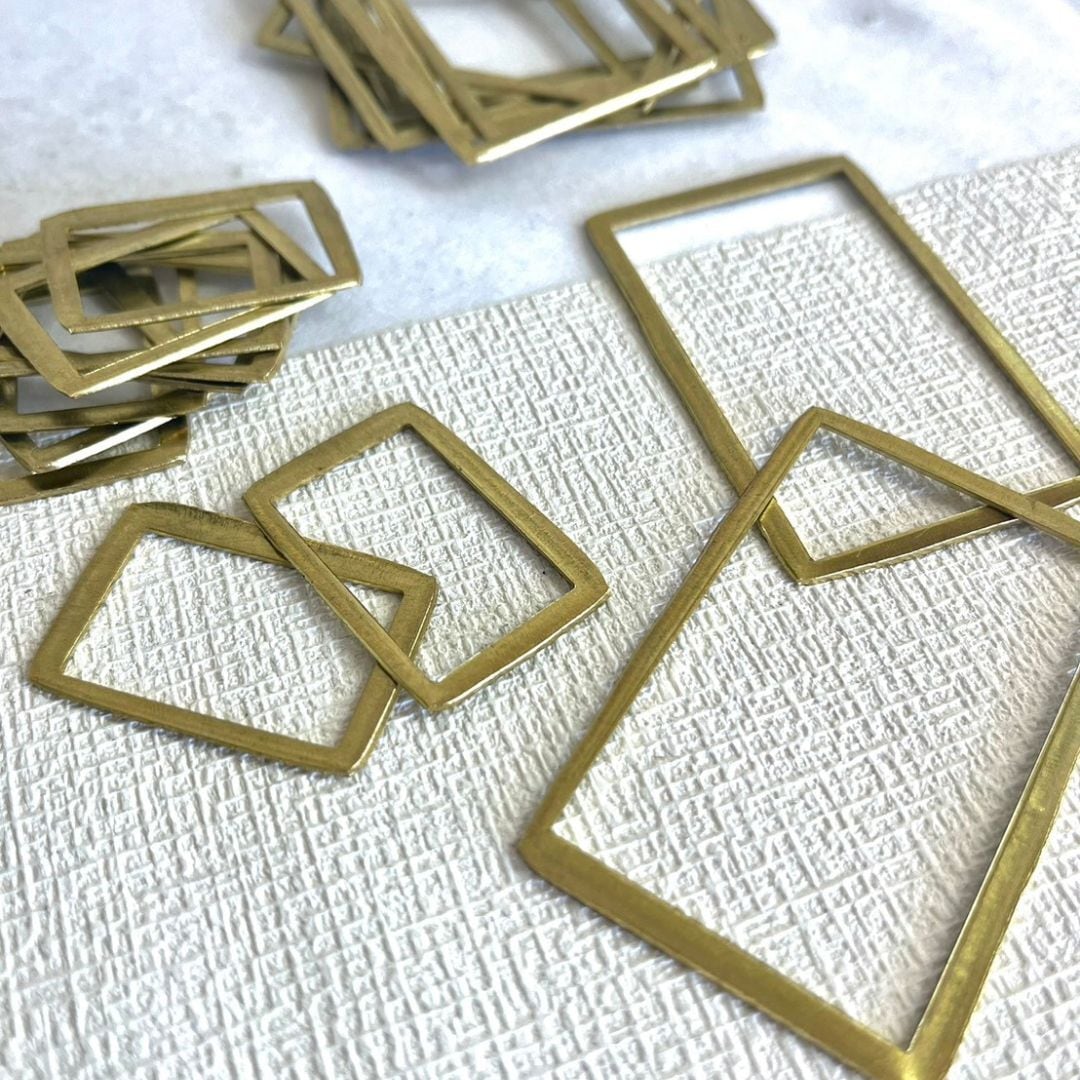 真鍮端材パーツセット プレミアムセット | チェコガラスボタン専門店