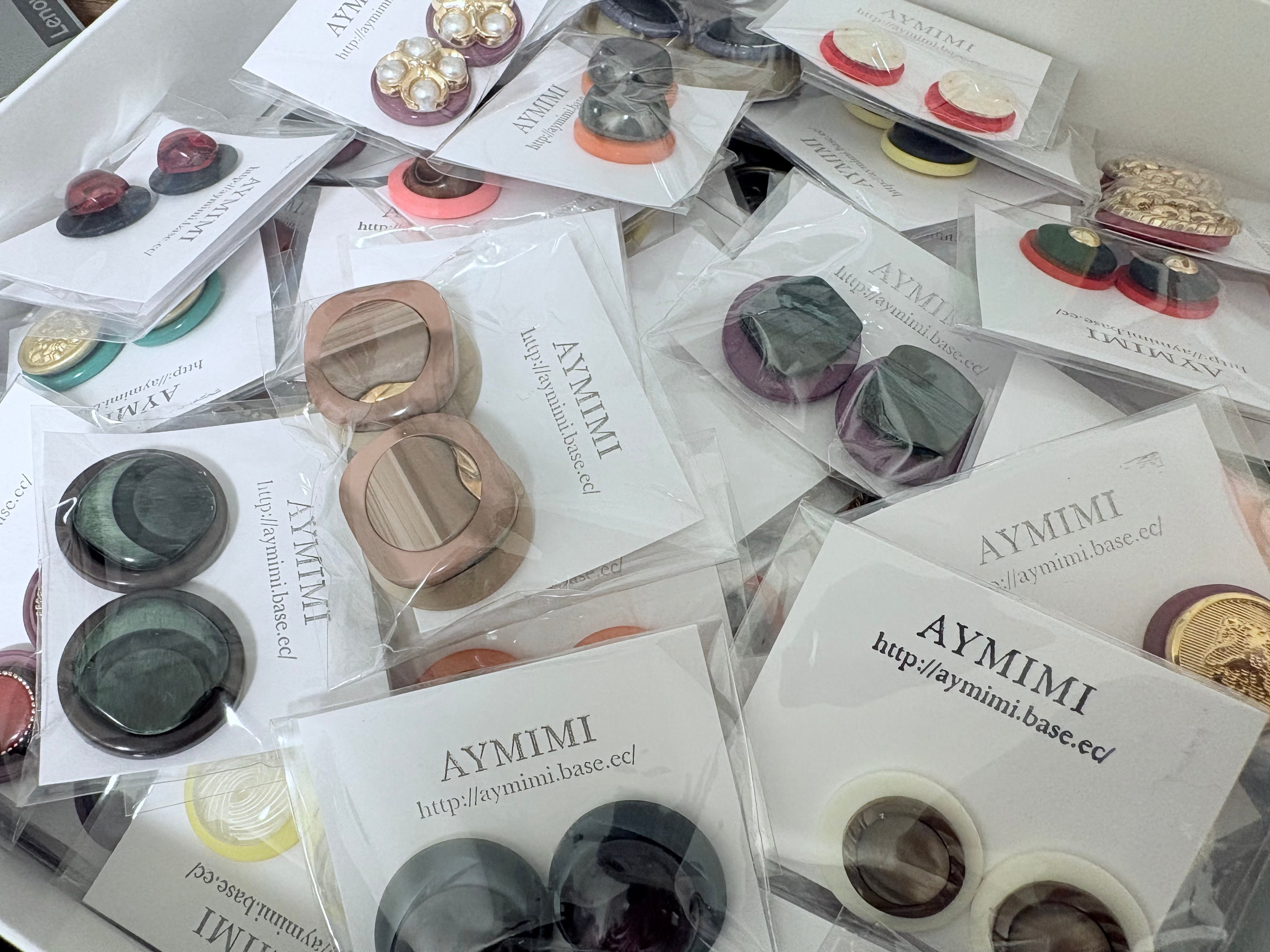 オリジナルカボション ボタンセット ボタンまとめ売り 100ペア | AYMIMI
