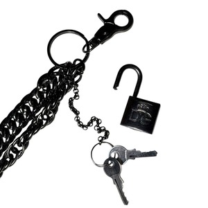 DOLCE&GABBANA black coating metal wallet chain