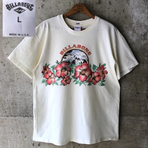 【1599】Tシャツ BILLABONG ビラボン ハワイ サーフィン クリーム