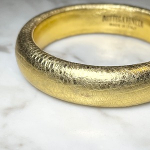 BOTTEGA VENETA gold color leather bangle