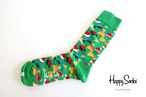 ハッピーソックス｜happy socks｜クルー丈ソックス｜帽子柄｜Christmas Tree Gift