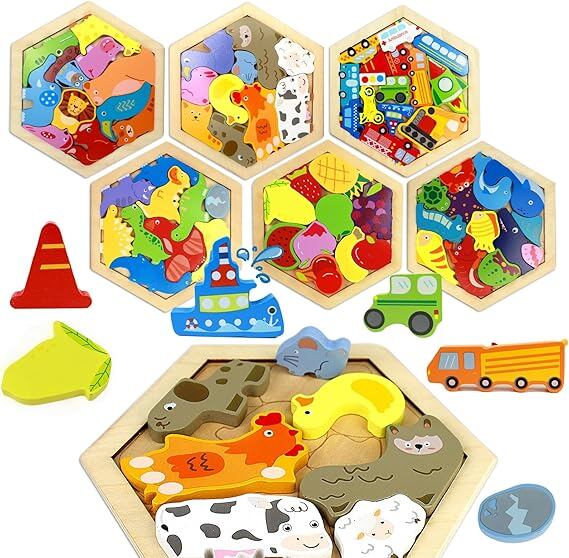 CORPER TOYS 木製パズル 型はめパズル 形合わせ 豪華セット 六 CORPER TOYS 木製パズル 型はめパズル 形合わせ 豪華セット 六