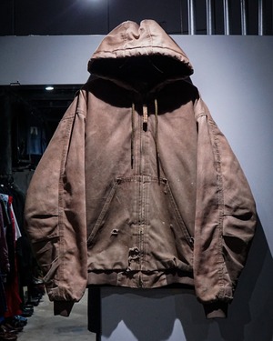 【add (C) vintage】Beautiful Fade Loose Active Type Zip Up Duck Jacket