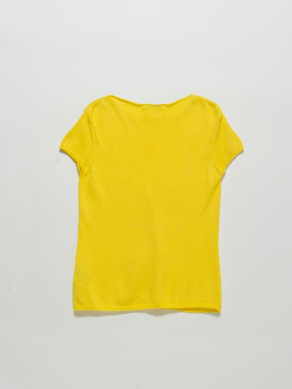 【Made in Italy】color boat neck knit（イタリア製カラーボートネックニット 半袖トップス）1c