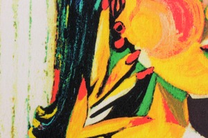 パブロ・ピカソ「ドラマールの肖像」作品証明書・展示用フック・限定500部エディション付複製画ジークレ