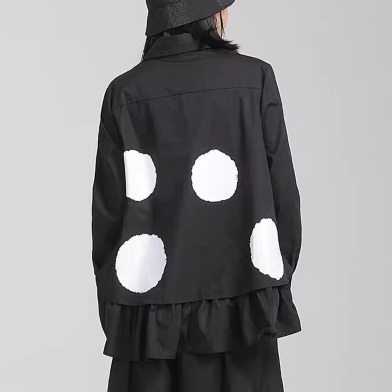 Dot Drawstring Hem Top / ドット ドローストリング ヘム トップス