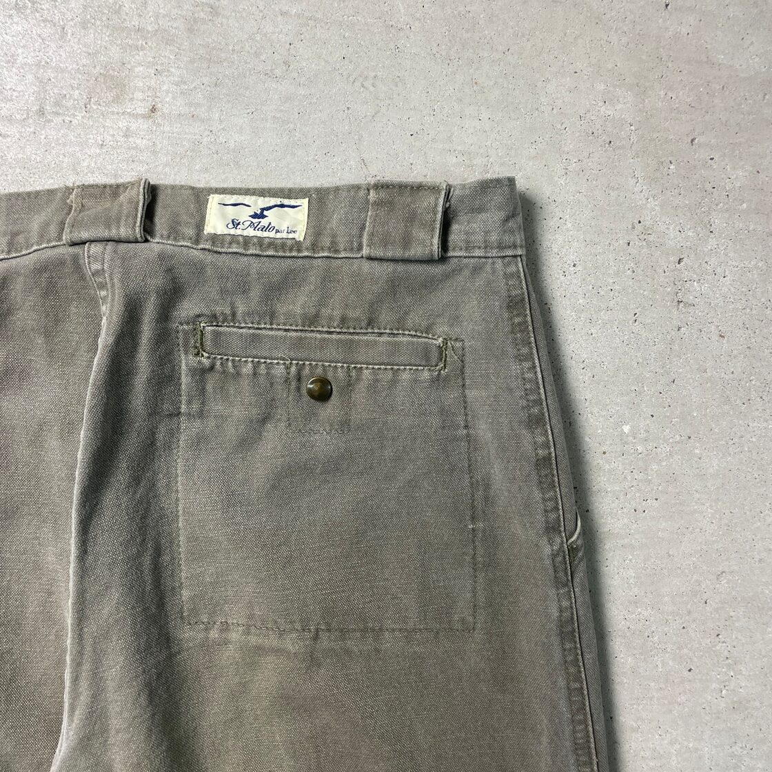 MHL. オリーブグリーン ハイウエストワークパンツ MHLワークパンツ