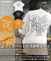 ◆アウトライン ハートロゴ Tシャツ◆gt-6092-242