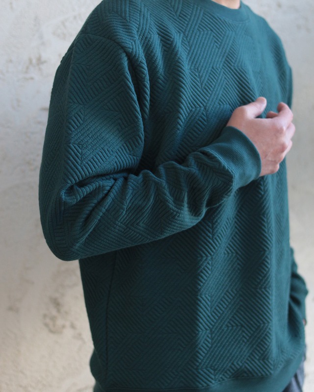 【Select】フクレジャガード チドリ柄スウェット　(251067)