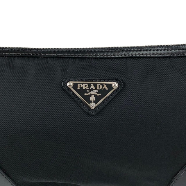PRADA プラダ ショルダーバッグ ブラック トライアングルロゴ PVC レザー チェーンショルダー コーナーレザー vintage ヴィンテージ オールド 3m6ggr