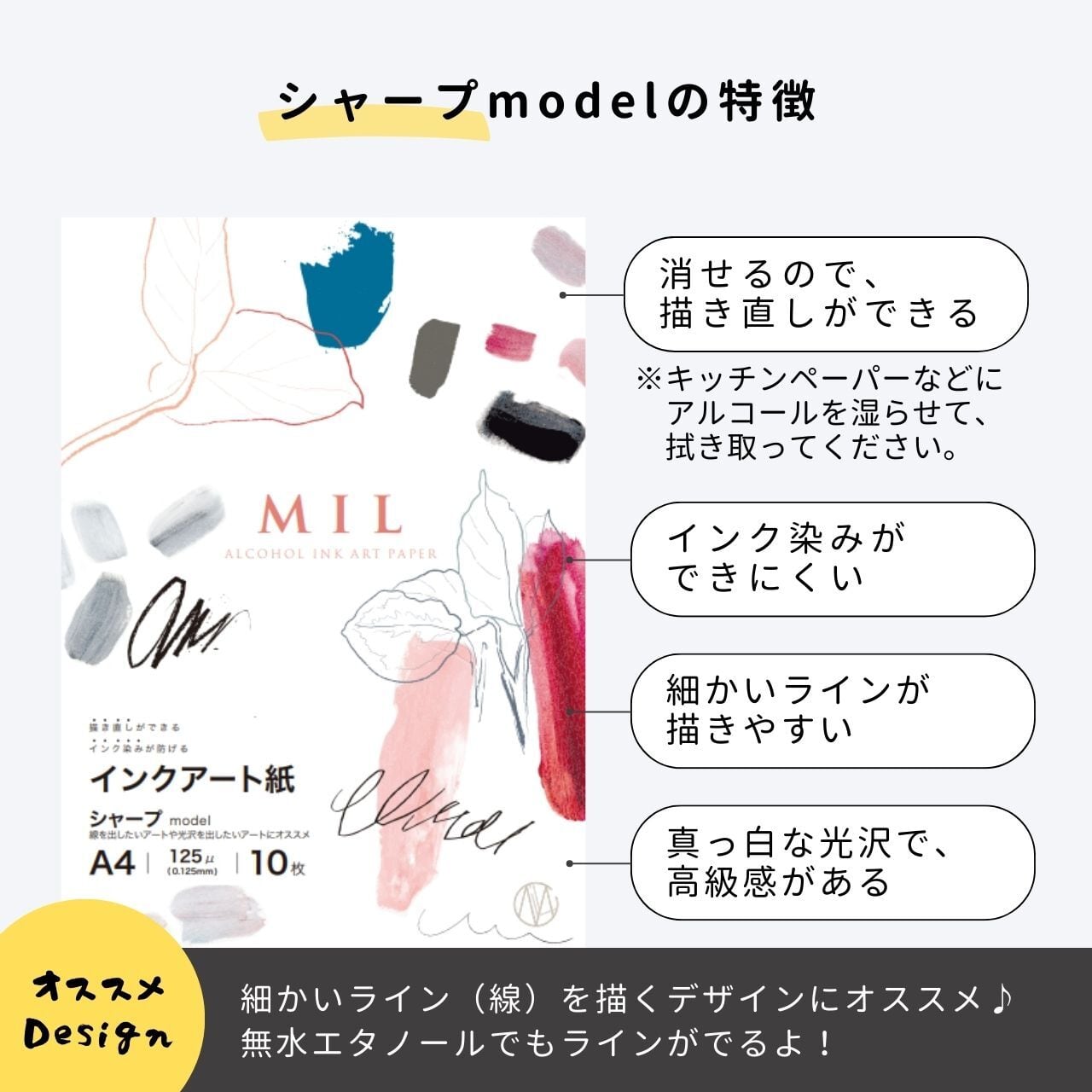 アート紙 | A4シャープモデル | アート材料 SelectShop | ミル