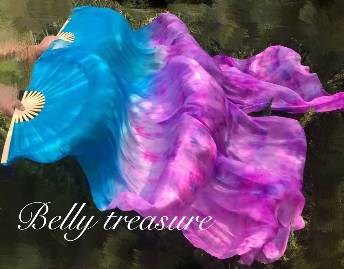 シルクファンベール ブルー/パープルタイダイ XWXJ 002 202105 左右セット