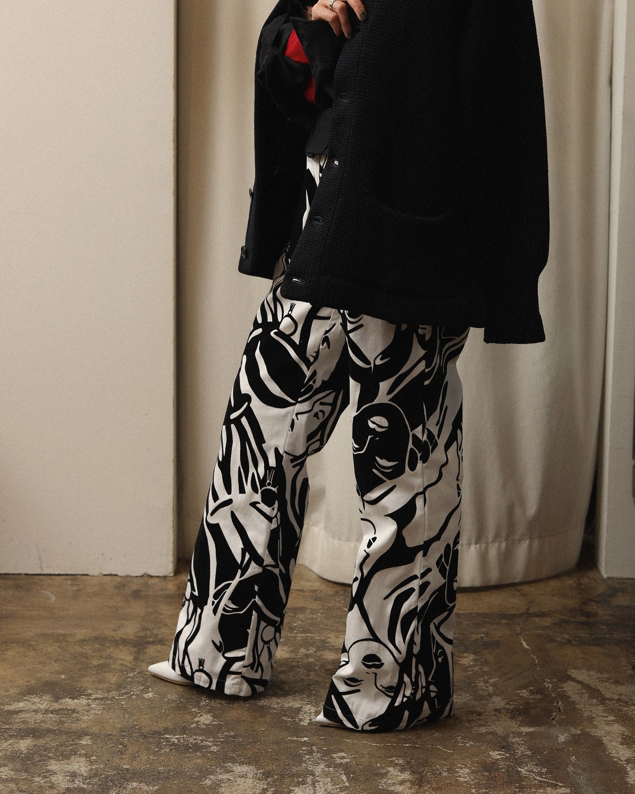 1980's Comodo / Face Printed Easy Pants