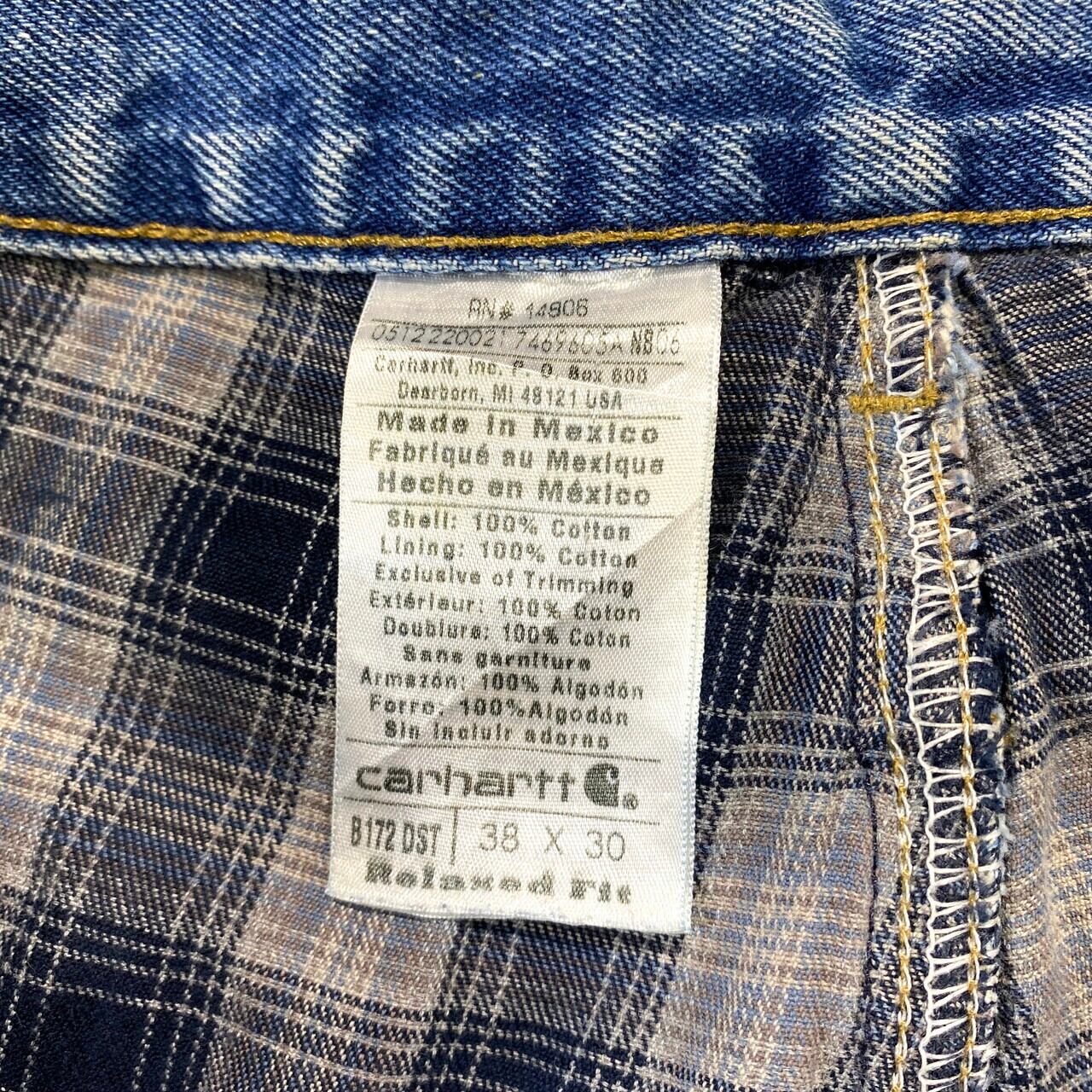 Carhartt カーハート デニムパンツ ワークパンツ 裏地チェック メンズ